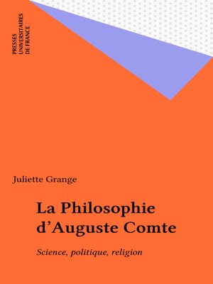 cover image of La Philosophie d'Auguste Comte